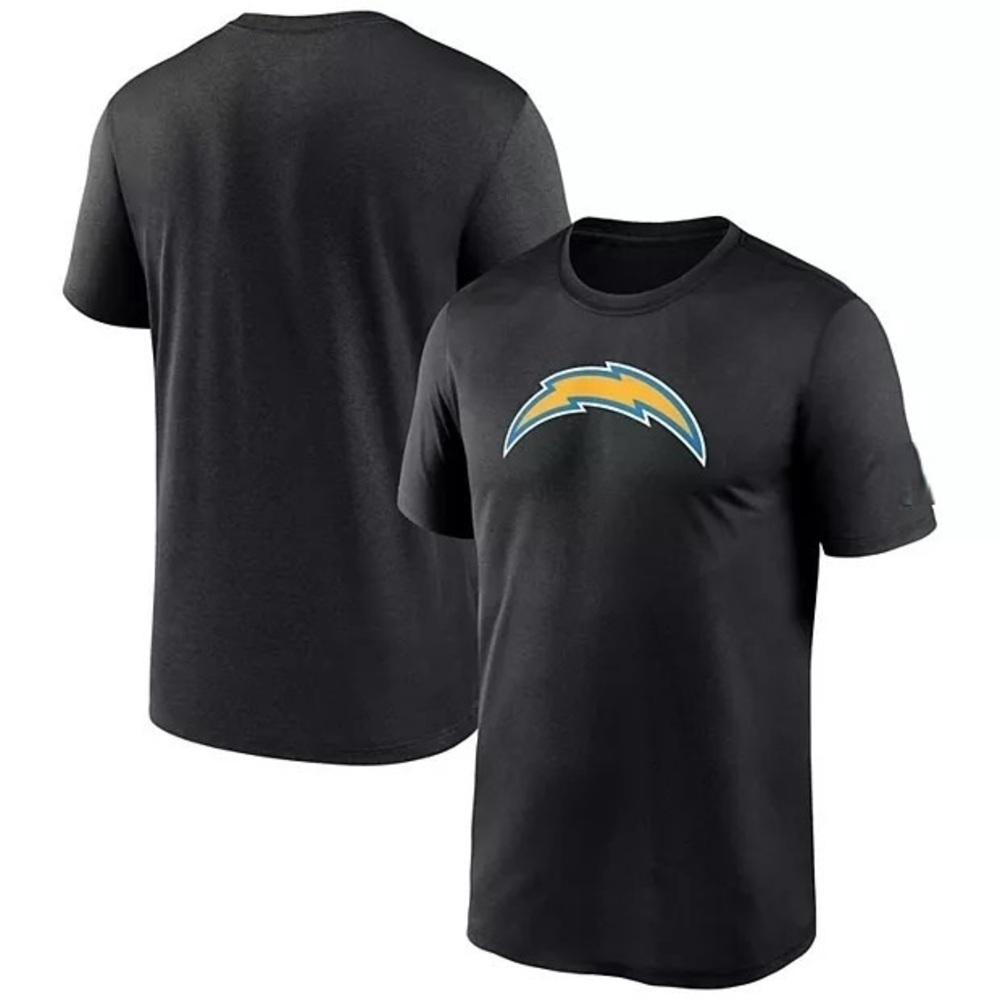 Black Los Angeles Chargers Legend Logo Performance TShirt